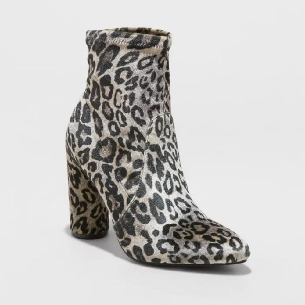 A New Day Velour Leopard Booties